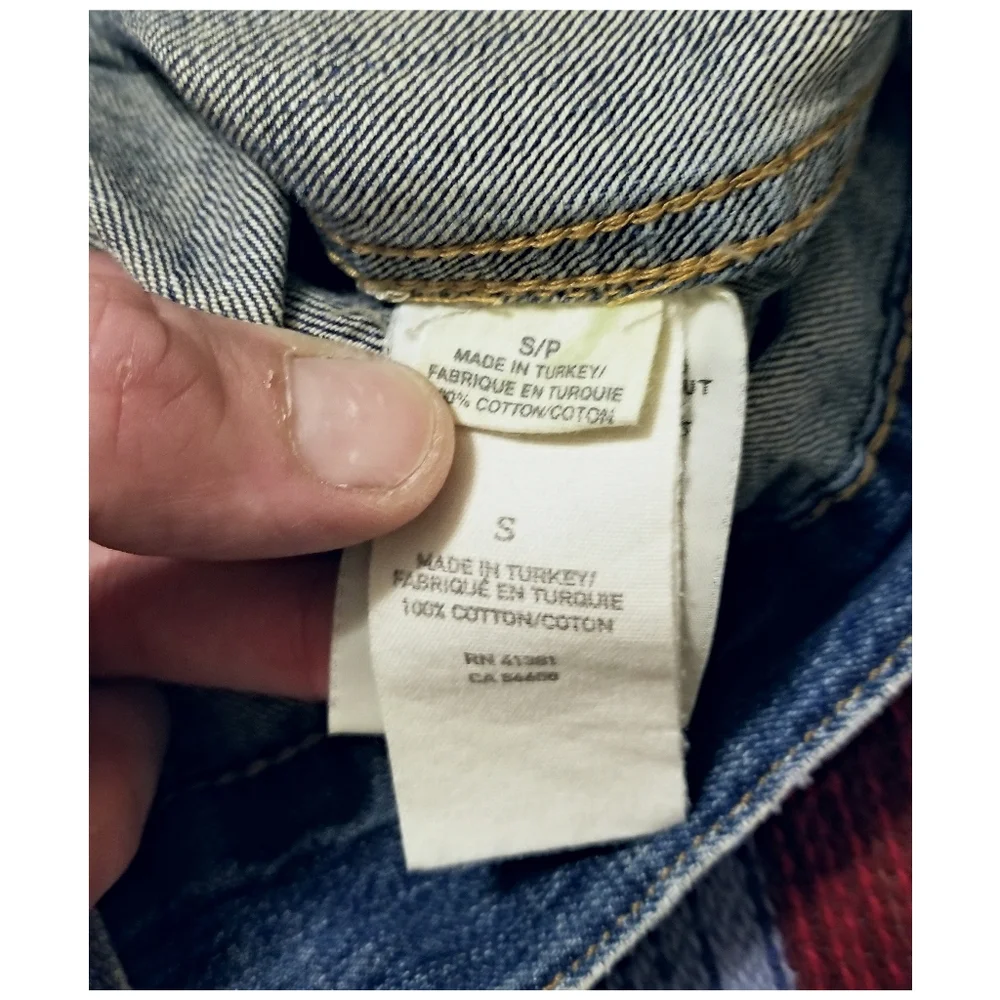 RALPH LAUREN D & S DISTRESSED/ REPAIRED DENIM JACKET- WOMEN'S SIZE SMALL - Picture 8 of 12